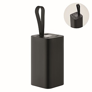 Powerbanka z recyklovaného hliníku 20.000 mAh, černá - reklamní předměty