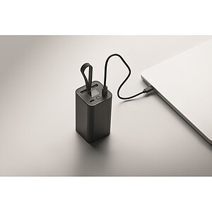 Powerbanka z recyklovaného hliníku 20.000 mAh, černá