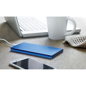 POWERDESK Hliníková powerbanka s kapacitou 8000 mAh, modrá