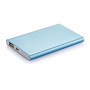 POWERFLAT Tenká powerbanka 4000mAh s indikátorem, modrá