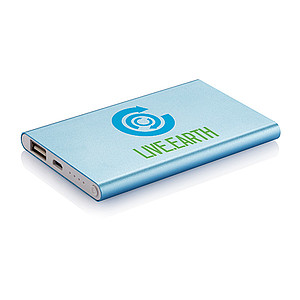 POWERFLAT Tenká powerbanka 4000mAh s indikátorem, modrá