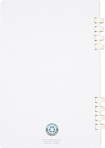 Poznámkový blok A5 s kroužkovou vazbou z recyklovaného RCS, bílá