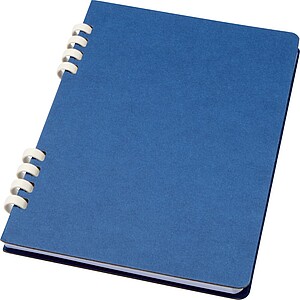 Poznámkový blok A5 s kroužkovou vazbou z recyklovaného RCS, královská modrá - reklamní bloky