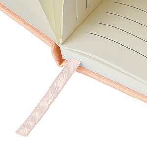 Poznámkový blok A5 s pevnými deskami, růžová