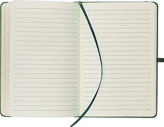 Poznámkový blok A5 s pevnými deskami, tmavě zelená