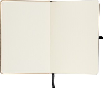 Poznámkový blok A5 s tvrdou kraftovou deskou a hliníkovou fólií na zadní straně, černá