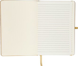 Poznámkový blok A5 s tvrdou kraftovou deskou a hliníkovou fólií na zadní straně, zlatá