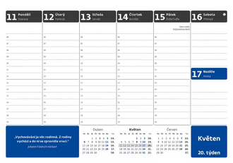 Pracovní kalendář s citáty 2027