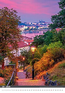 Praha 2027, nástěnný kalendář, prodloužená záda