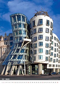 Praha 2027, nástěnný kalendář, prodloužená záda