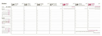 Praktický kalendář 2026, stolní kalendář