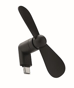 Přenosný ventilátor USB-C, černá