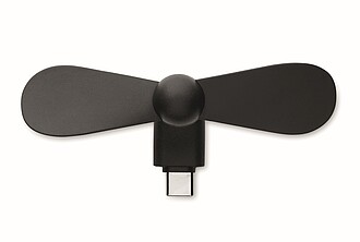 Přenosný ventilátor USB-C, černá