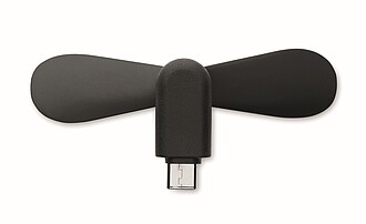 Přenosný ventilátor USB-C, černá