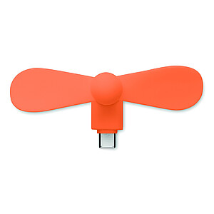 Přenosný ventilátor USB-C, oranžová
