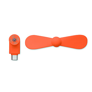 Přenosný ventilátor USB-C, oranžová