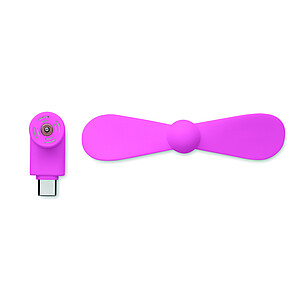 Přenosný ventilátor USB-C, růžová