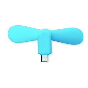 Přenosný ventilátor USB-C, tyrkysová