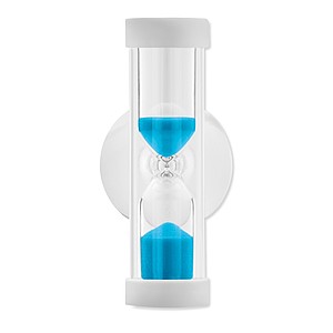 Přesýpací hodiny do sprchy na 2 minuty, tyrkysová náplň - reklamní předměty