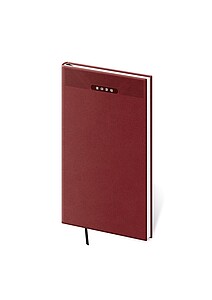 Print 2027 diář kapesní, anglická červená - diář s vlastním potiskem