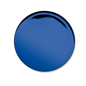 Přírodní balzám na rty v krabičce v kovovém vzhledu se zrcátkem ve víčku, SPF 15, modrý