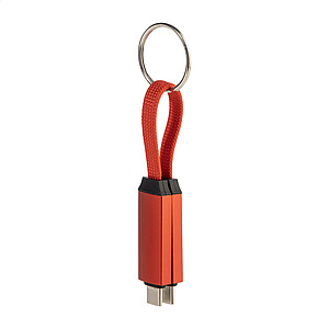 Přívěsek na klíče 60W kabel USB-C, červená