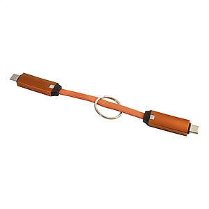 Přívěsek na klíče 60W kabel USB-C, oranžová