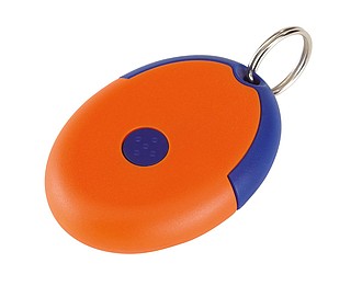 Přívěšek na klíče s hadříkem na brýle, modrá, oranžová