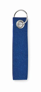 Přívěšek na klíče z RPET plsti, tvar poutka, modrý