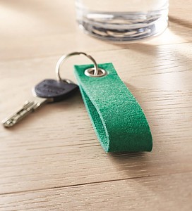 Přívěšek na klíče z RPET plsti, tvar poutka, zelený