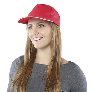 PROGRESA Pětipanelová bavlněná kšiltovka, béžová