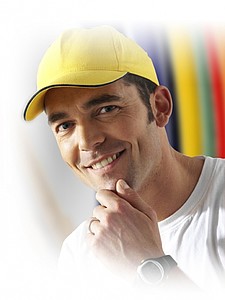 PROGRESA Pětipanelová bavlněná kšiltovka, červená