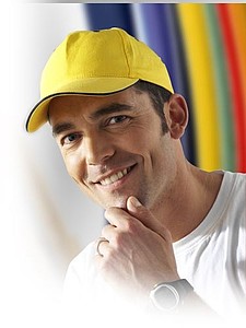 PROGRESA Pětipanelová bavlněná kšiltovka, oranžová