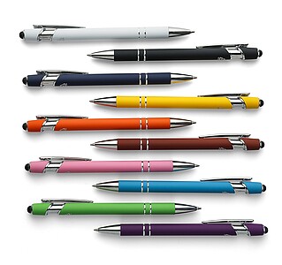 Propiska s pogumovaným tělem, světle modrá