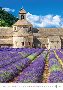 Provence 2027, nástěnný kalendář, prodloužená záda