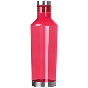 Průhledná láhev na pití z tritanu, objem 800ml, červená