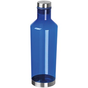 Průhledná láhev na pití z tritanu, objem 800ml, modrá - reklamní předměty