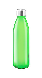Průhledná skleněná láhev na pití, 650ml, světle zelená