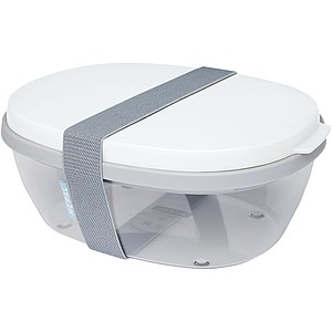 Průhledný lunchbox, 1300ml, bílé víko