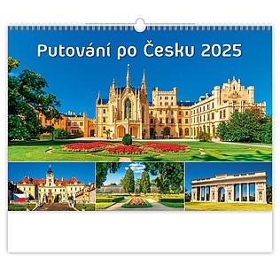 Putování po Česku 2025, nástěnný kalendář, prodloužená záda - reklamní kalendáře