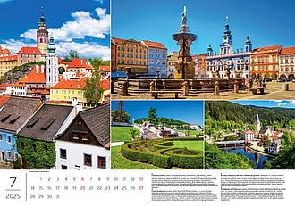 Putování po Česku 2025, nástěnný kalendář, prodloužená záda