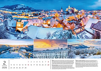 Putování po Česku 2027, nástěnný kalendář, prodloužená záda