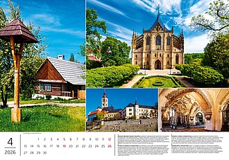 Putování po Česku 2027, nástěnný kalendář, prodloužená záda