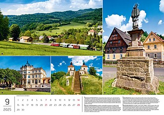 Putování po Česku 2027, nástěnný kalendář, prodloužená záda