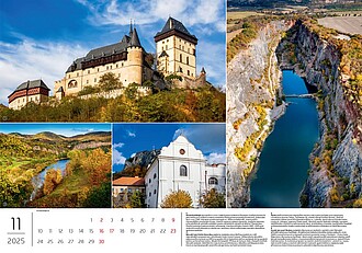 Putování po Česku 2027, nástěnný kalendář, prodloužená záda