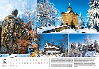 Putování po Česku 2027, nástěnný kalendář, prodloužená záda