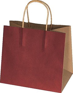 RANUO Recyklovaná papírová taška malá, vínová