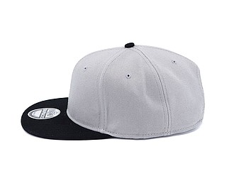 RARAKU Šestipanelová kšiltovka s rovným kšiltem, černá/šedá