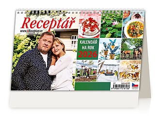 Receptář 2027, stolní kalendář - reklamní kalendáře