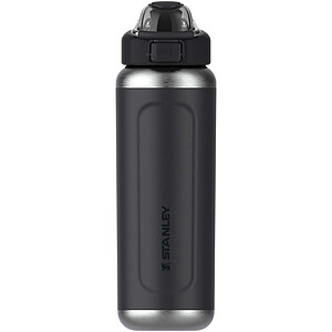 Recyklovaná láhev na vodu z nerezové oceli Stanley Classic Wellspring 710 ml, černá